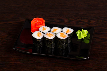 Japanese roll with salmon