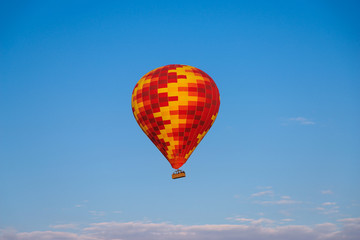 colorful hot air balloon in blue sky