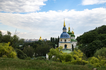 Fototapeta na wymiar Old architecture monastery in Kiev Ukraine