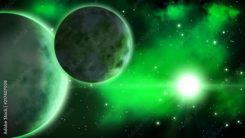 Canvas Prints alien planets. loop.