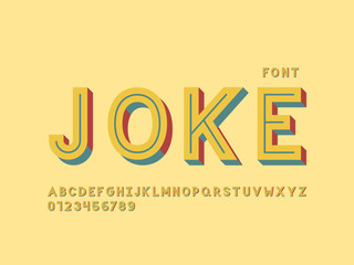 Joke font. Vector alphabet 