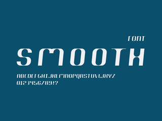 Smooth cursive font. Vector alphabet