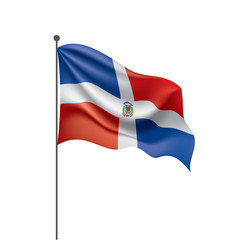 Dominicana flag, vector illustration on a white background