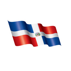 Dominicana flag, vector illustration on a white background