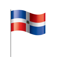 Dominicana flag, vector illustration on a white background