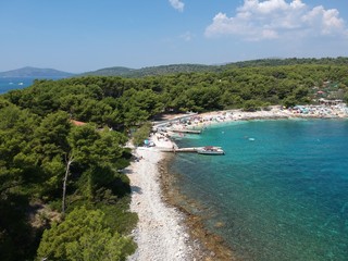 Obraz premium beach labadusa camp on the ciovo island