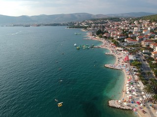 beach Copacabana in Okrug Gornji aerial view