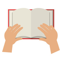 hands with text book school