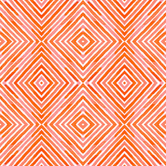 Pink red Geometric Watercolor. Delicate Seamless Pattern. Hand Drawn Stripes. Brush Texture. Pleasan