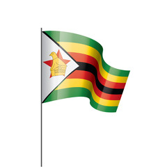 Zimbabwe flag, vector illustration on a white background