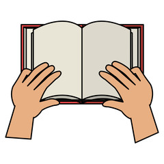 hands with text book school