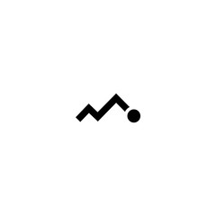 Finance analysis icon vector symbol sign. Logo design element