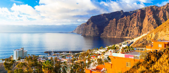 Tenerife holidays - outstanding view of Los Gigantes rocks, popular touristic resort. Canary islands