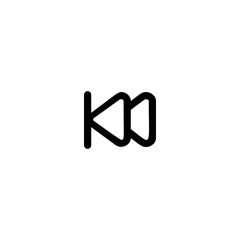 Player arrow button icon vector symbol sign. Logo design element