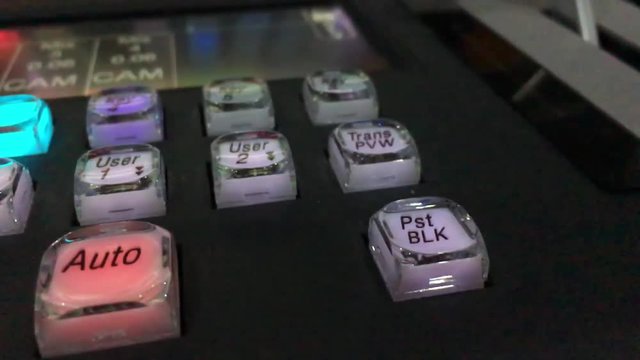 Switches in the broadcast control room