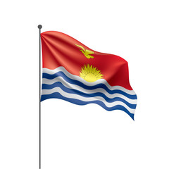 Fototapeta premium Kiribati flag, vector illustration on a white background