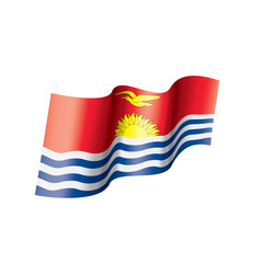 Fototapeta premium Kiribati flag, vector illustration on a white background