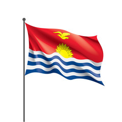 Kiribati flag, vector illustration on a white background