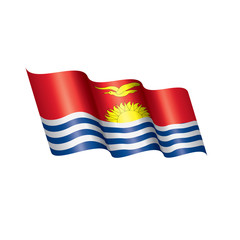 Fototapeta premium Kiribati flag, vector illustration on a white background