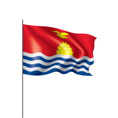 Kiribati flag, vector illustration on a white background
