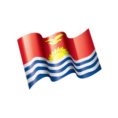 Fototapeta premium Kiribati flag, vector illustration on a white background