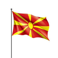Macedonia flag, vector illustration on a white background