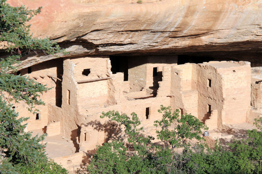 Ancient Anasazi Cliff Dwellings in Mesa Verde, Colorado, United States