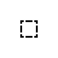 Photo crop icon vector symbol sign. Logo design element