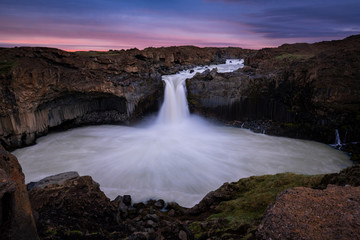 Fototapeta premium Aldeyjarfoss waterfalls is situated in the north of Iceland.