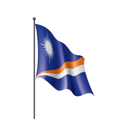 Marshall Islands flag, vector illustration on a white background