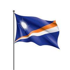Marshall Islands flag, vector illustration on a white background