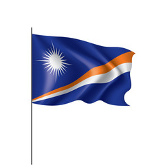 Marshall Islands flag, vector illustration on a white background