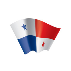 Panama flag, vector illustration on a white background