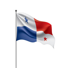 Panama flag, vector illustration on a white background