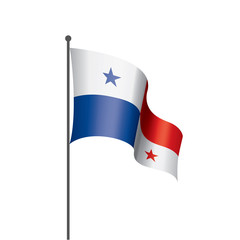 Panama flag, vector illustration on a white background