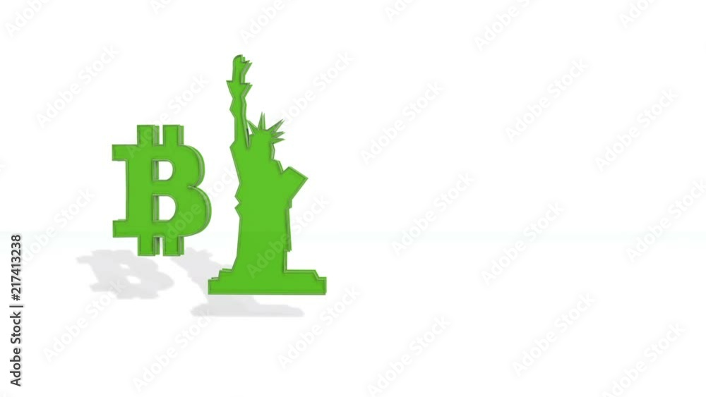 Aufkleber green financial background made of 3d poligons. polygons rotate and are collected in a picture. icon