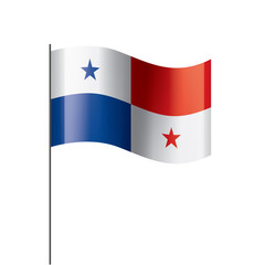 Panama flag, vector illustration on a white background
