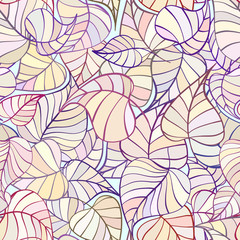 Autumn leafs vector seamless pattern