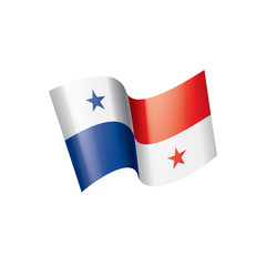 Panama flag, vector illustration on a white background