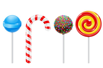Lollipops. Set of different candies