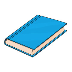 Blue book. Doodle style illustration