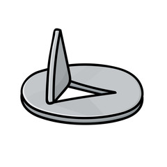 Metal thumbtack. Colored doodle style illustration