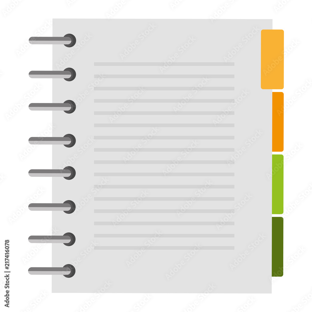 Poster notebook agend isolated icon