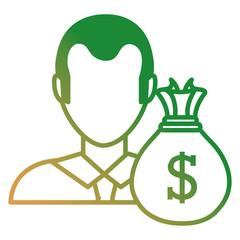 businessman with money bag