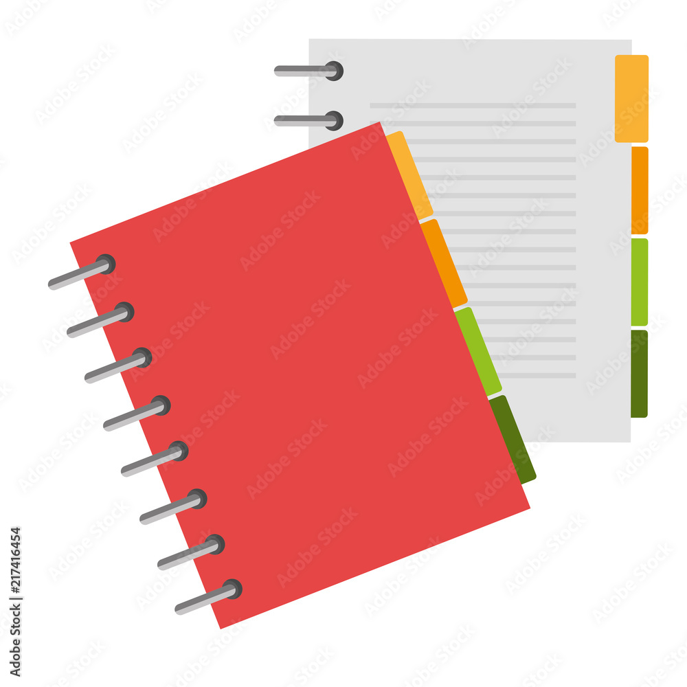 Poster notebook agend isolated icon