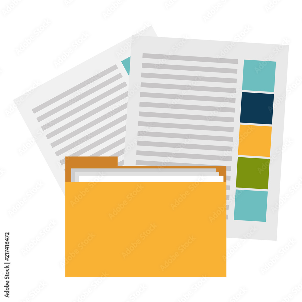 Poster file folder with documents