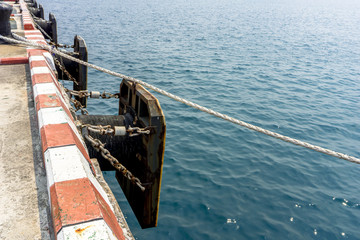 Ship's or marine fender at deep sea port for commercial ships, offshore ships and navy ships