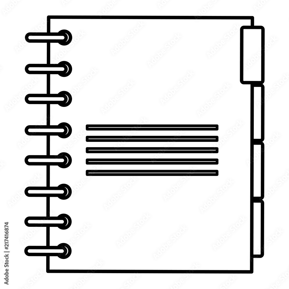 Poster notebook agend isolated icon