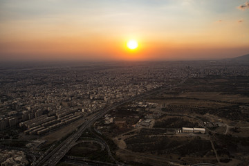 Fototapeta na wymiar Tramonto a Tehran - Iran