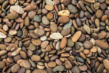 Brown pebbles stone background